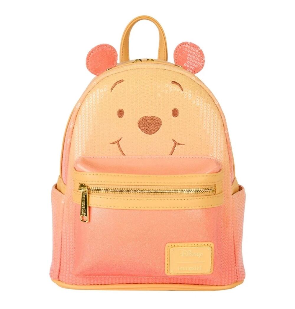 Loungefly Disney Winnie the Pooh Sequin Glitter Cosplay Mini Backpack NWT